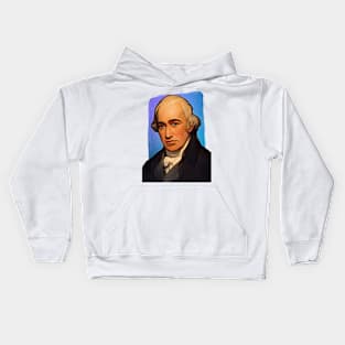 Scottish Inventor James Watt illustration Kids Hoodie